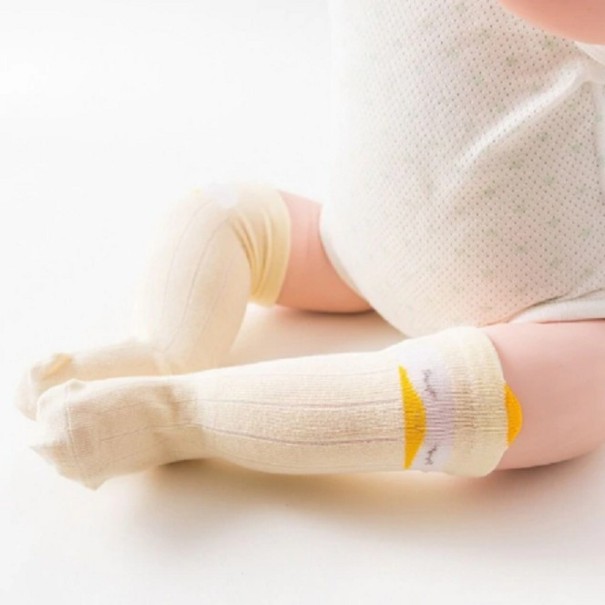 Lange børnesokker - Dyr gul 2-4 år
