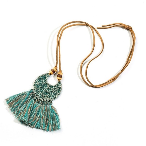 Lange damesketting met franjes 12