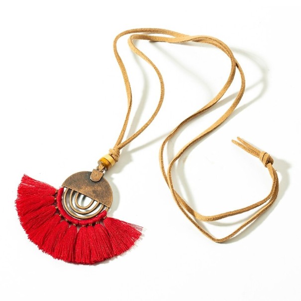Lange damesketting met franjes 9