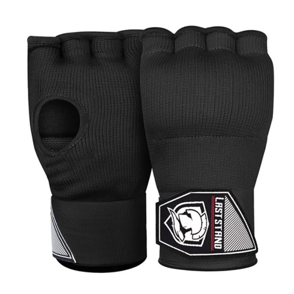 Lange Handgelenkschlaufe, fingerlose Handschuhe, MMA, Muay-Thai-Handschuhe, Trainingshandschuhe für Männer und Frauen schwarz