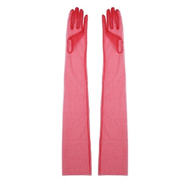 Lange handschoenen voor dames rood