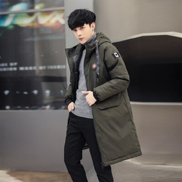 Lange Herren-Winterjacke F1239 armeegrün M