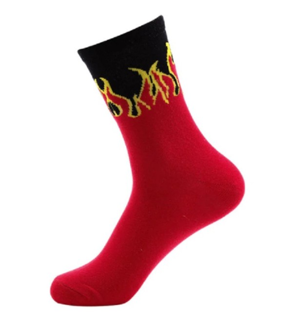 Lange Herrensocken mit Flammen 1