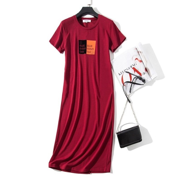 Lange jurk Vanessa rood S