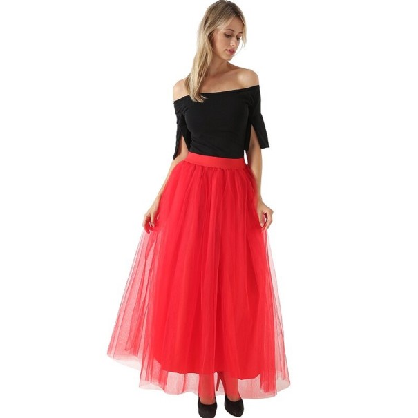 Lange tule rok voor dames G18 16