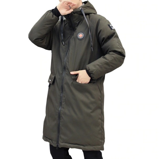Lange Winterjacke für Herren armeegrün M