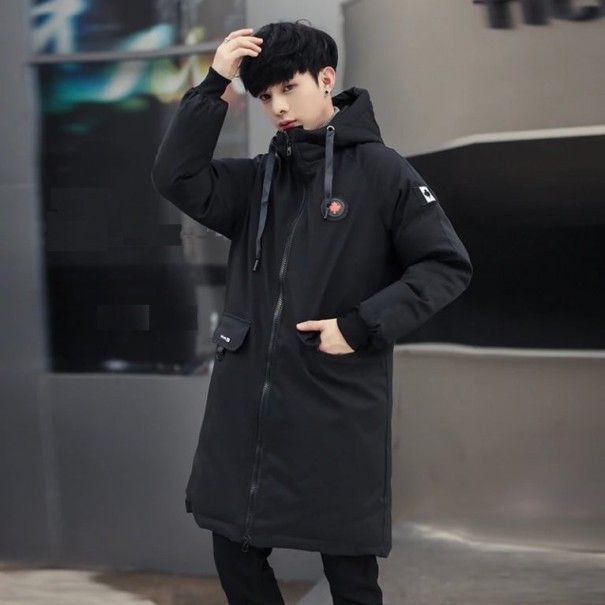 Lange Winterjacke für Herren schwarz XS