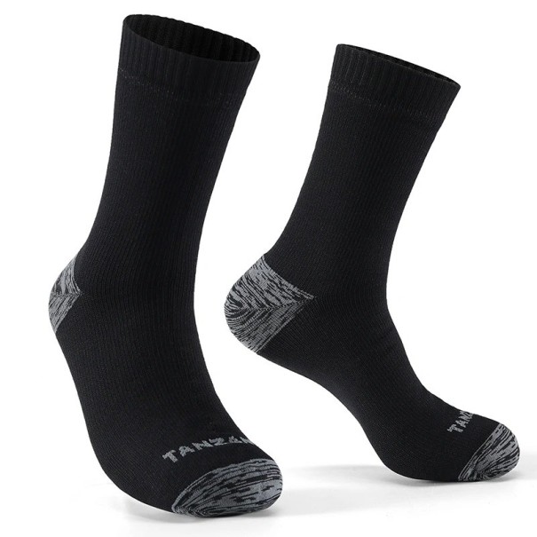 Lange Wintersocken für Herren, wasserdichte Skisocken, warme Herren-Skisocken schwarz 36-38