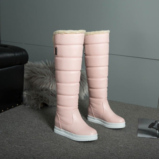 Lange Winterstiefel für Damen J1813 rosa 38