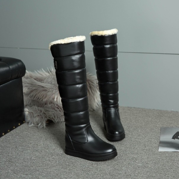 Lange Winterstiefel für Damen J1813 schwarz 36