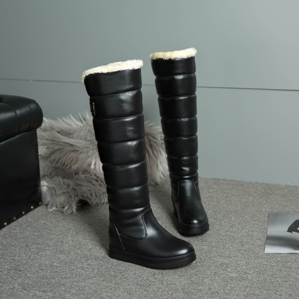 Lange Winterstiefel für Damen J1813 schwarz 40