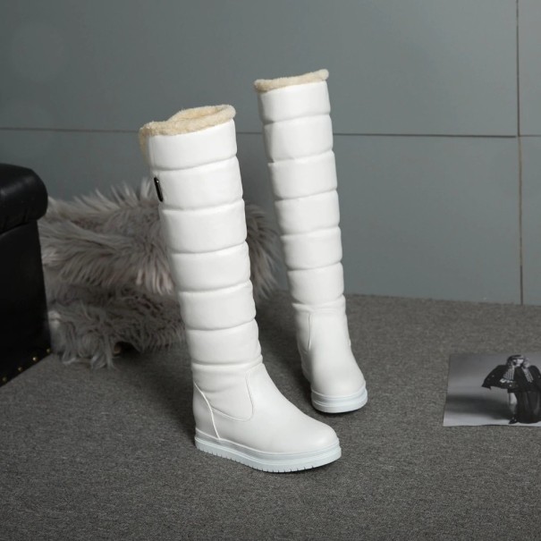 Lange Winterstiefel für Damen J1813 weiß 34