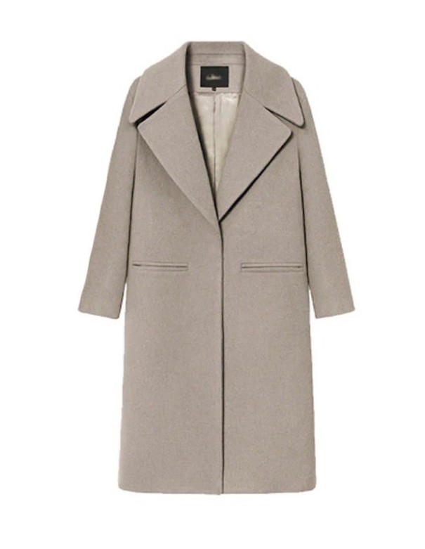 Langer Herbstmantel für Damen beige L