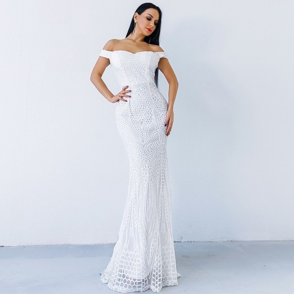 Langes Ballkleid weiß XS