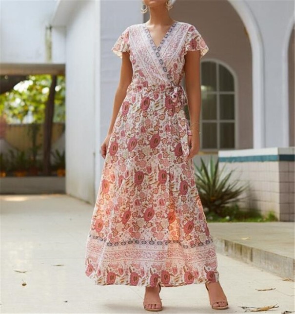 Langes Bindekleid für Damen M 2