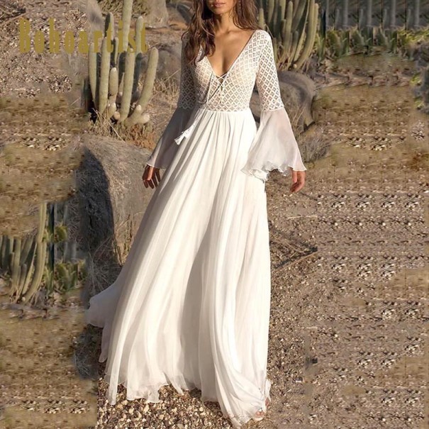 Langes Boho-Kleid S