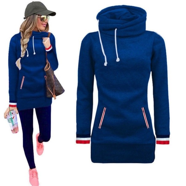 Langes Damen-Sweatshirt blau L