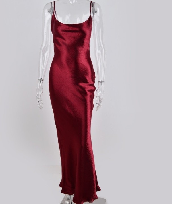 Langes Damenkleid Victoria rot L