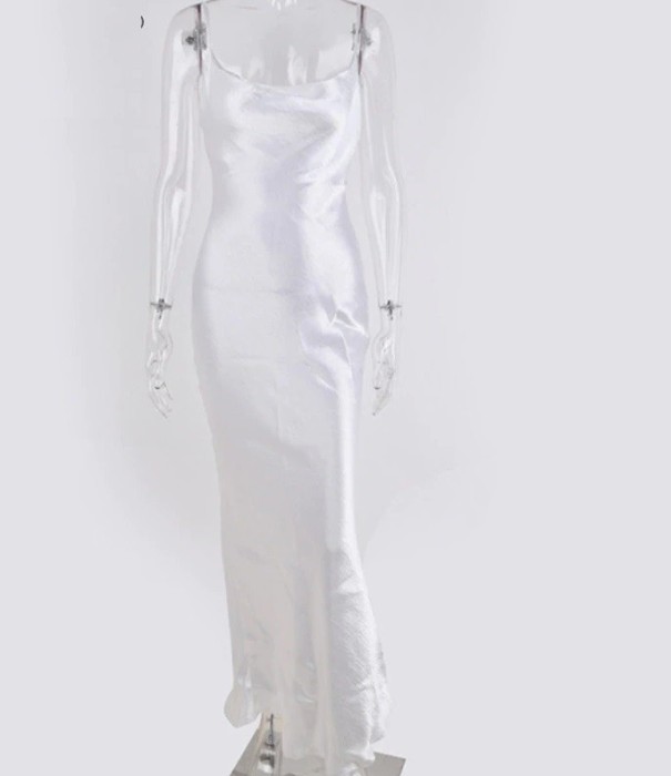 Langes Damenkleid Victoria weiß L
