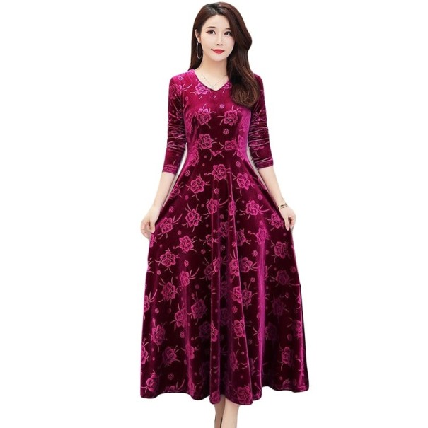 Langes elegantes Kleid weinrot L