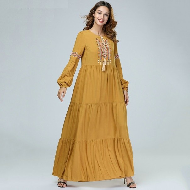 Langes Kleid Galina gelb S