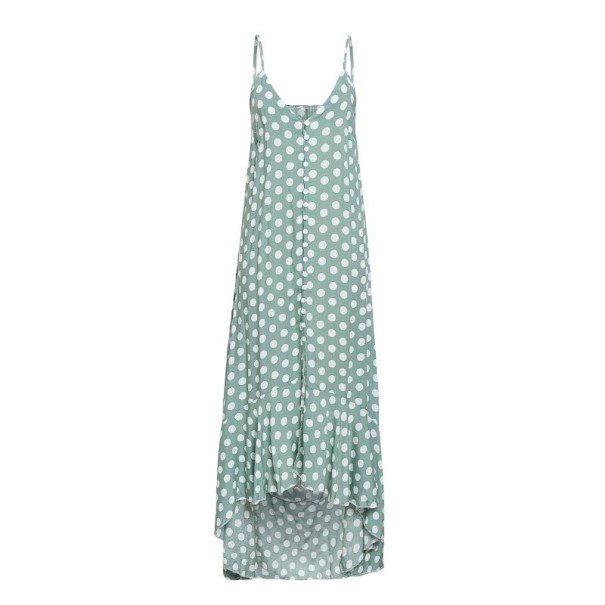 Langes Kleid mit Trägern türkis M