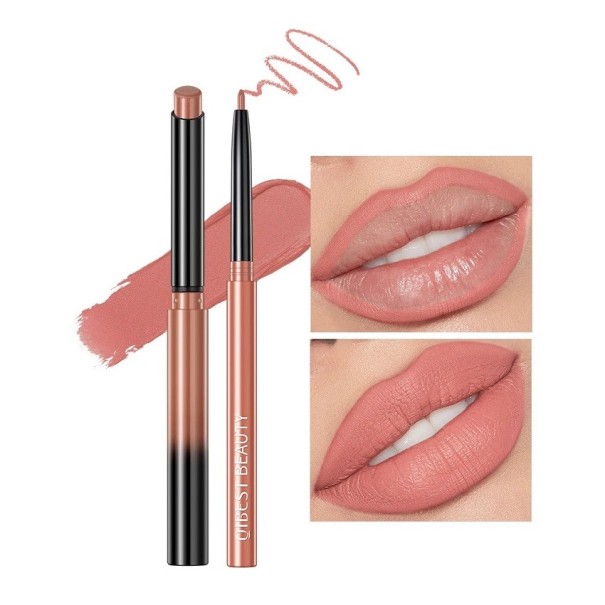 Langhoudende lippenstift en lipliner Matte lippenstift en lipliner Waterdichte cosmetica 2