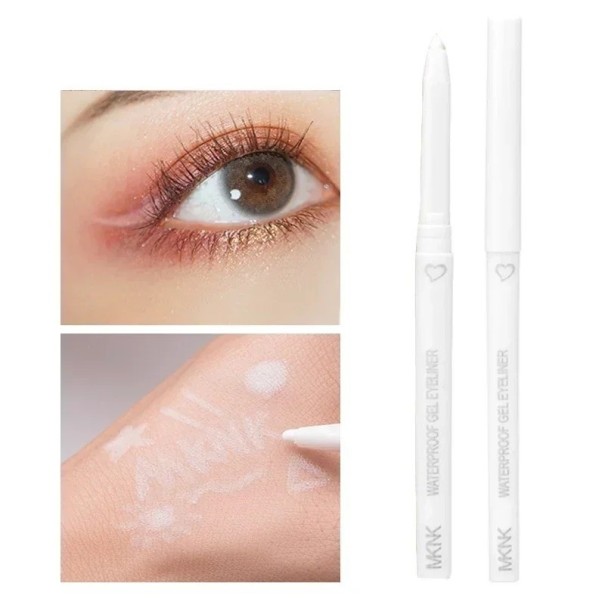 Langlebiger Gel-Eyeliner, Eyeliner-Stift, wasserfester Eyeliner weiß