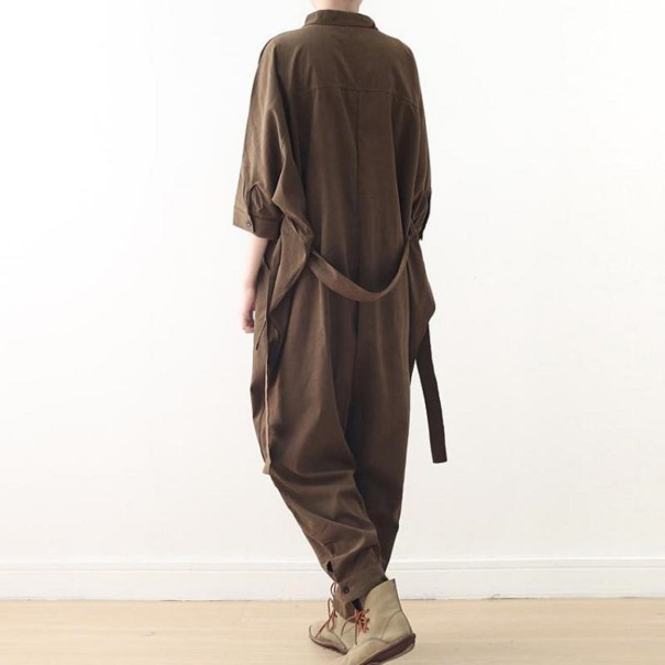Långskjorta jumpsuit för kvinnor