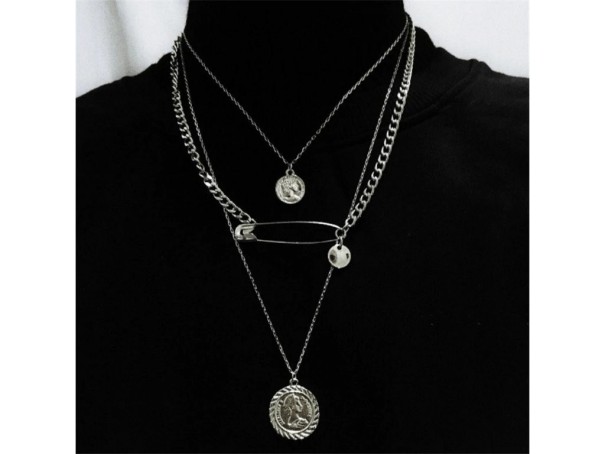 Långt halsband för kvinnor med hänge 10