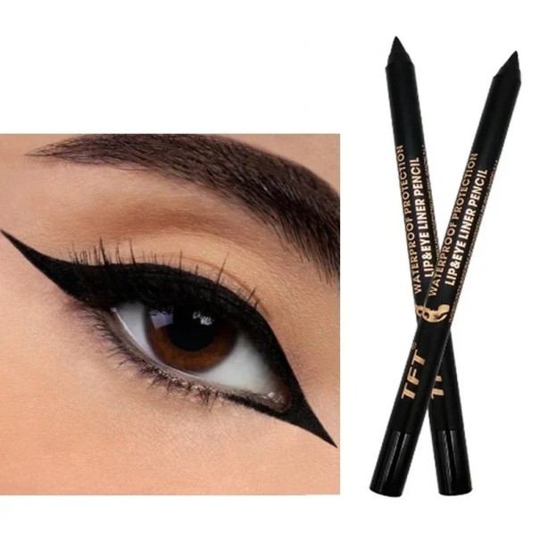 Långvarig ögon- och läpppenna Vattentät eyeliner-penna Ögonpenna Lip liner-penna brun