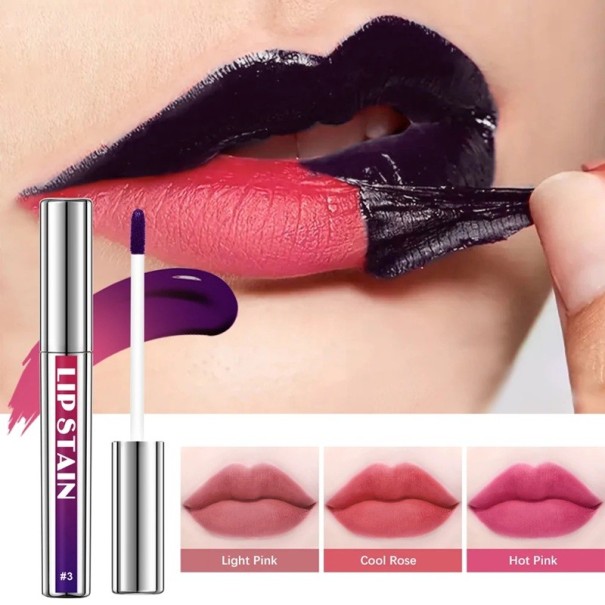 Långvarig vattenfast läppfläck 2,5 ml Rosa nyans Flytande läppfärg Naturlig effekt Långvarig makeup Kladdfritt läppstift