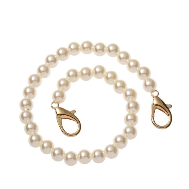 Lanț de perle pentru geantă 30 cm Închidere cu carabină Curea elegantă din perle pentru geantă Mâner de rezervă pentru geantă Accesoriu decorativ 1