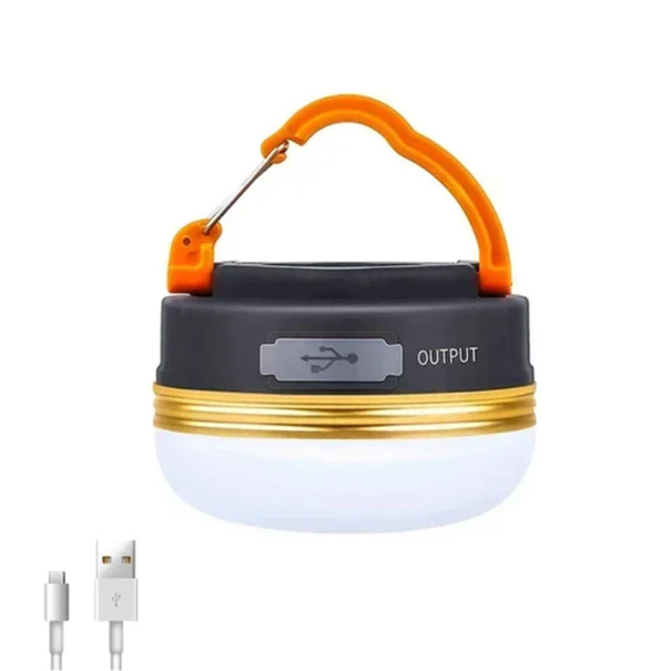 Lanterna da campeggio LED ricaricabile 500 lm alimentata USB e solare Luce portatile impermeabile in ABS Lanterna sospesa per uso esterno 1