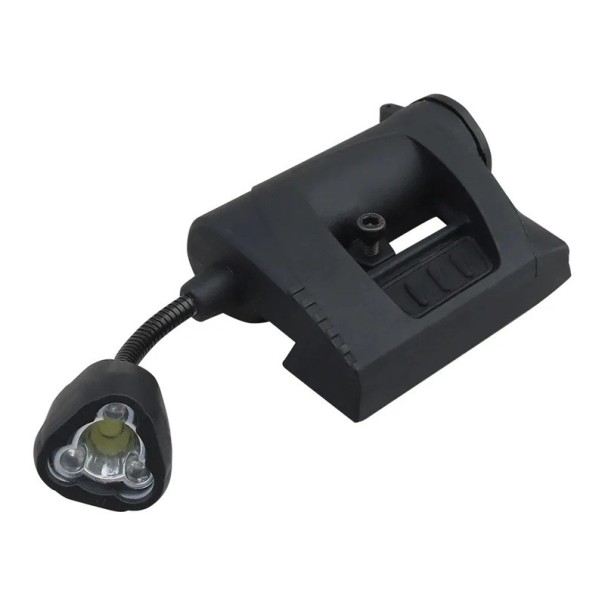 Lanterna LED para capacete com 3 modos de iluminação Duração da bateria 100 minutos Iluminação de segurança compacta Sem bateria Adequada para ciclismo e caminhadas preto