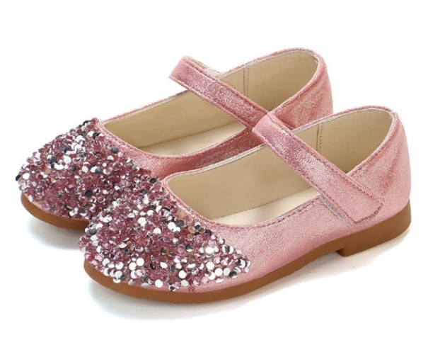 Lány balerina cipő flitterekkel rózsaszín 26