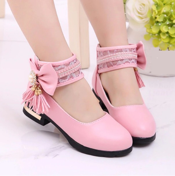 Lány balerina cipő övvel rózsaszín 34