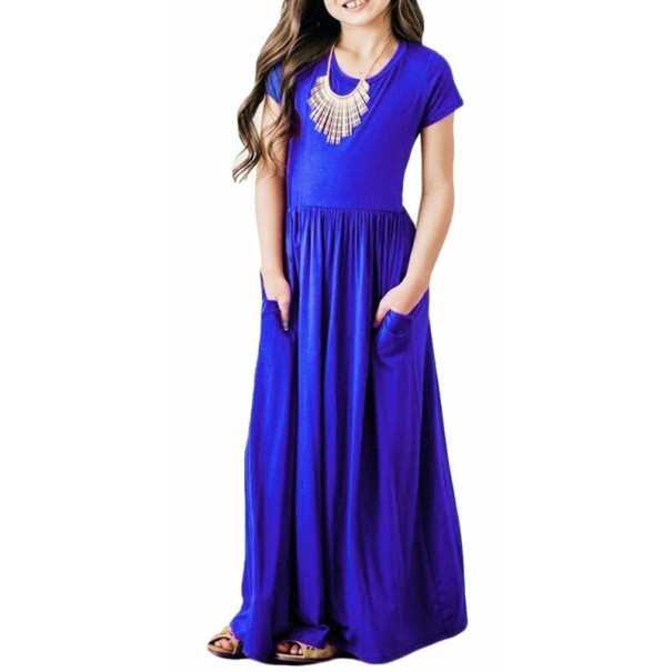 Lány hosszú ruha N84 kék 10