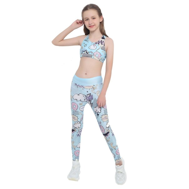 Lányok felső és leggings L1494 világoskék 12