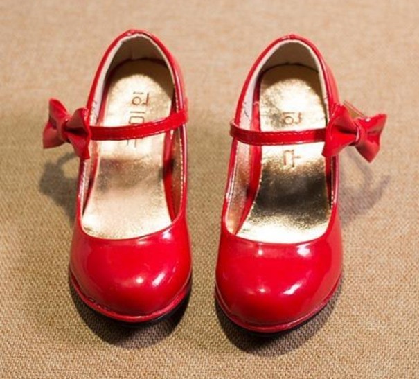 Lányok festett alkalmi cipő piros 25