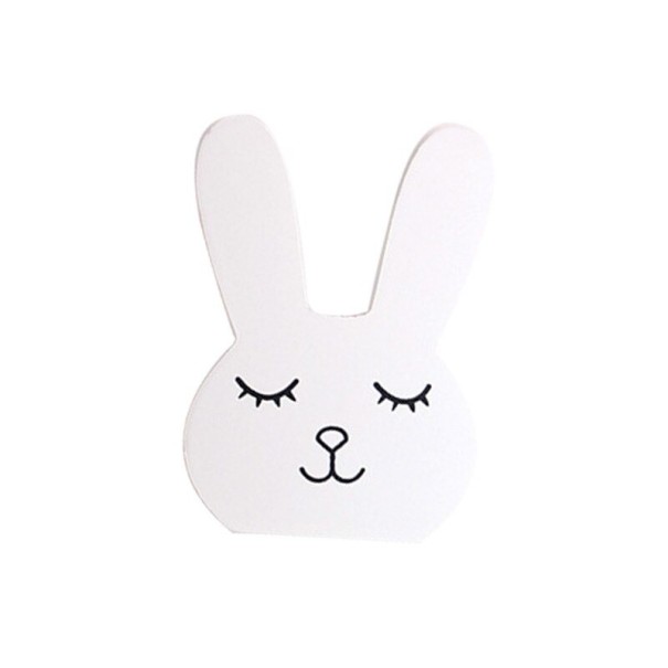 Lapin en bois décoratif blanc