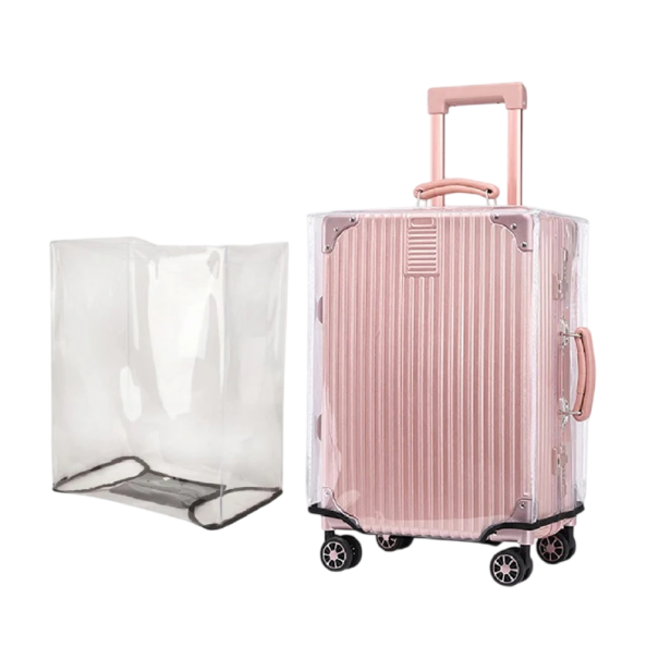 Läpinäkyvä suojakuori matkalaukulle vedenkestävä kansi 53×33×69 cm PVC läpinäkyvä suojapeite matkatavaroille 1