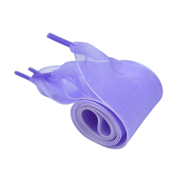 Läpinäkyvät sifonkikengännauhat 80x4 cm silkkiefekti suuret rusetit leveät kengännauhat tyylikäs asuste elegantit kengät tee-se-itse-muokkaukset violetti