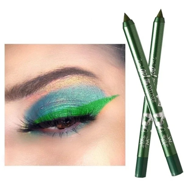 Lápis de Olhos de Longa Duração Lápis de Olhos à Prova de Água Lápis de Gel para Olhos verde