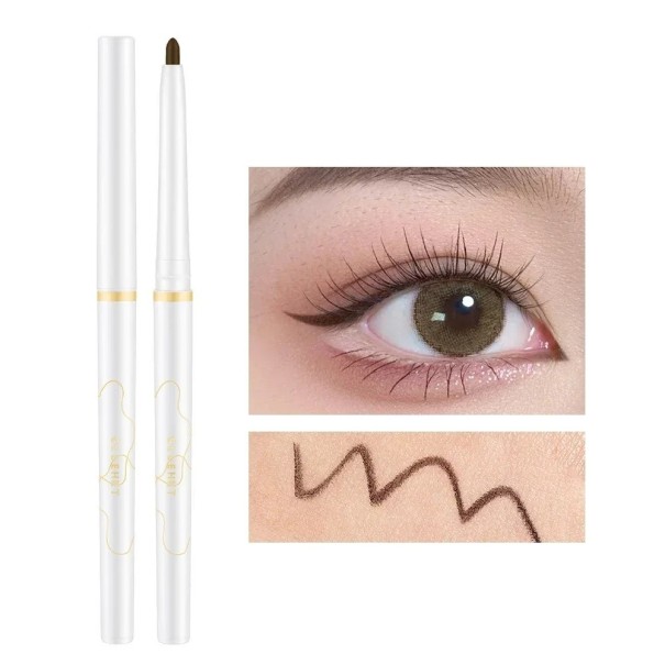 Lápis de olhos em gel ultrafino Lápis de olhos à prova de água Caneta para olhos castanho