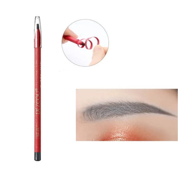 Lápiz de cejas resistente al agua Efecto duradero Maquillaje preciso A prueba de manchas Textura suave Fácil aplicación Aspecto natural gris