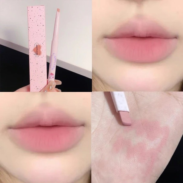 Lápiz labial mate aterciopelado Lápiz labial resistente al agua y de larga duración Lápiz de contorno de labios 1