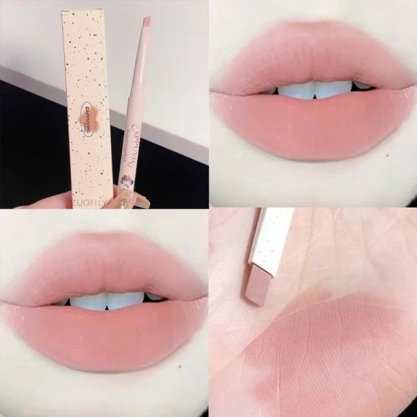 Lápiz labial mate aterciopelado Lápiz labial resistente al agua y de larga duración Lápiz de contorno de labios 2