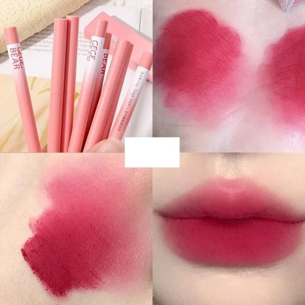 Lápiz labial mate en lápiz Contorno mate Lápiz de contorno Delineador de labios Lápiz labial resistente al agua 6