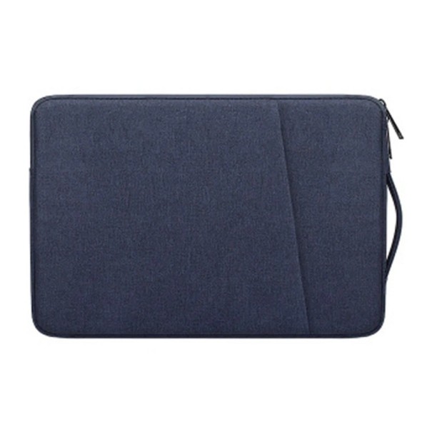 Läppärilaukku sivutaskulla MacBookille, Lenovolle, Asusille, Huaweille, Samsungille (15 tuumaa), 37 x 26 x 2 cm tummansininen
